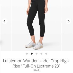 LULULEMON | Wunder Under High Rise Crop 23”